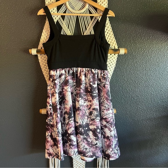 Hot Topic Dress Raven & Branch Mini Fit & Flare Size Small Gothic Whimsigoth - Picture 2 of 5